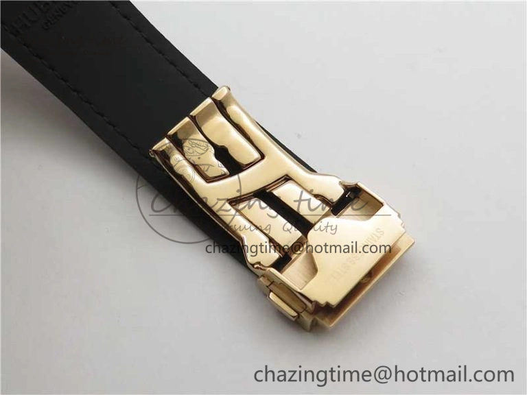 Classic Fusion 42mm RG B50 Black Dial On Black Gummy Strap A2892