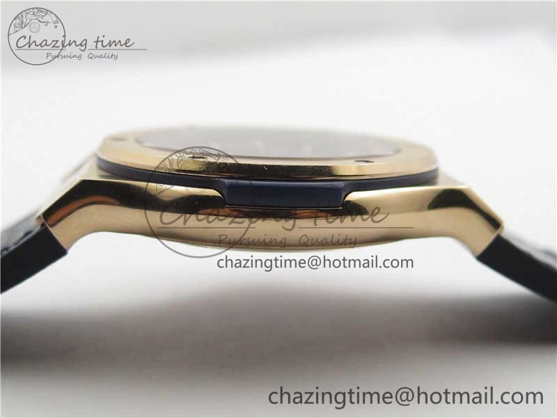 Classic Fusion 42mm RG B50 Blue Dial On Blue Gummy Strap A2892