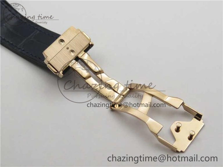 Classic Fusion 42mm RG B50 Blue Dial On Blue Gummy Strap A2892