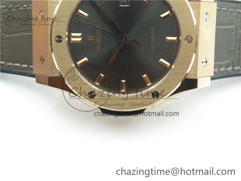 Classic Fusion 42mm RG B50 Gray Dial On Gray Gummy Strap A2892