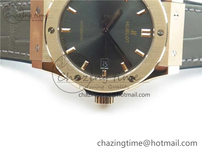 Classic Fusion 42mm RG B50 Gray Dial On Gray Gummy Strap A2892