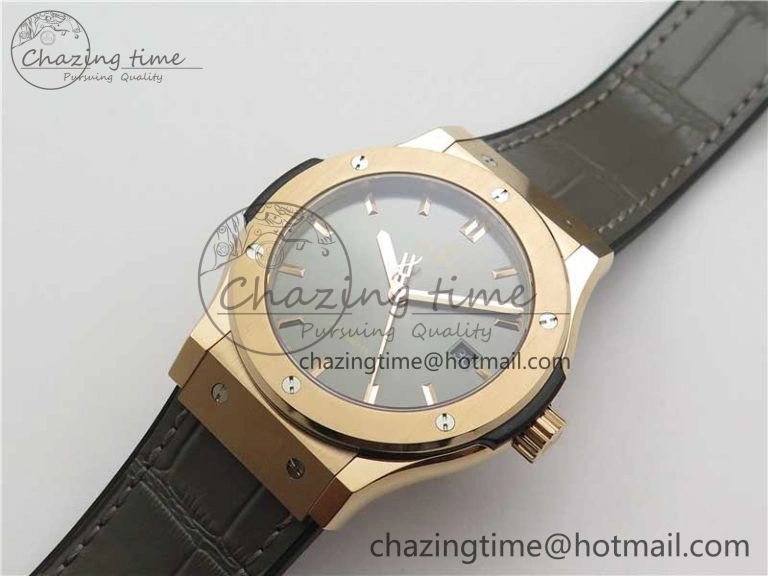 Classic Fusion 42mm RG B50 Gray Dial On Gray Gummy Strap A2892