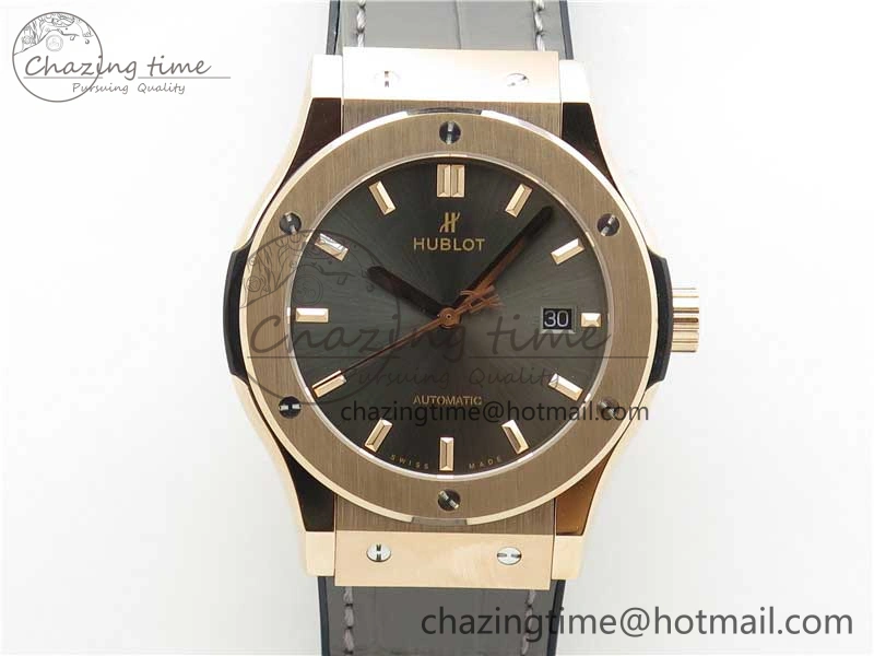 Classic Fusion 42mm RG B50 Gray Dial On Gray Gummy Strap A2892