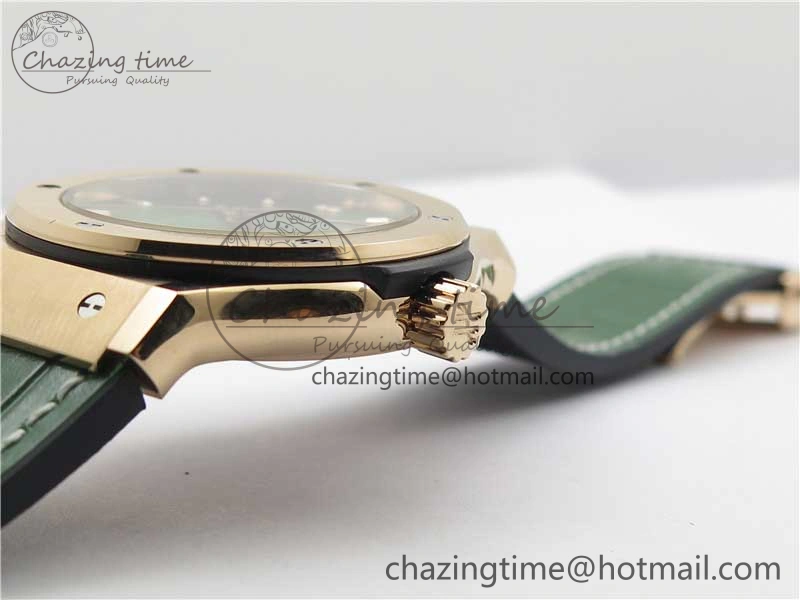 Classic Fusion 42mm RG B50 Green Dial On Green Gummy Strap A2892