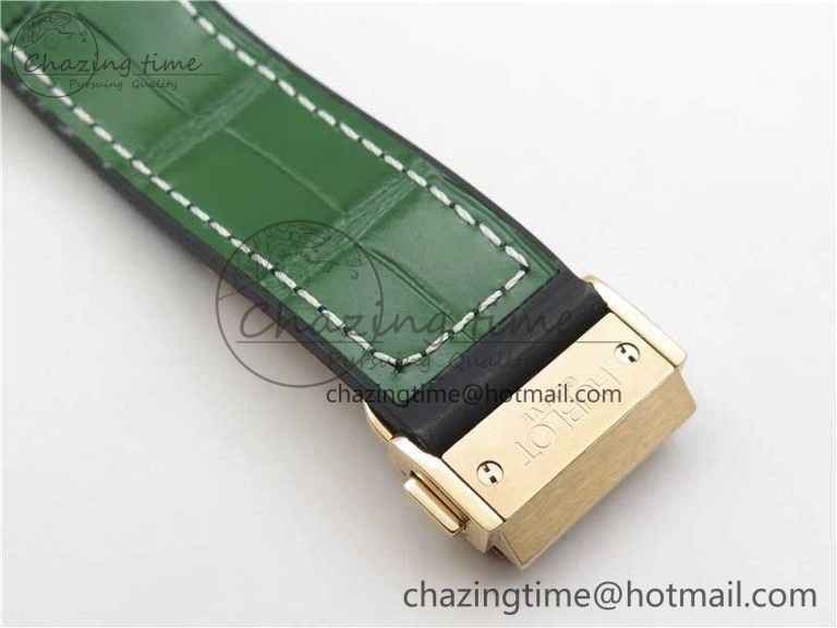 Classic Fusion 42mm RG B50 Green Dial On Green Gummy Strap A2892