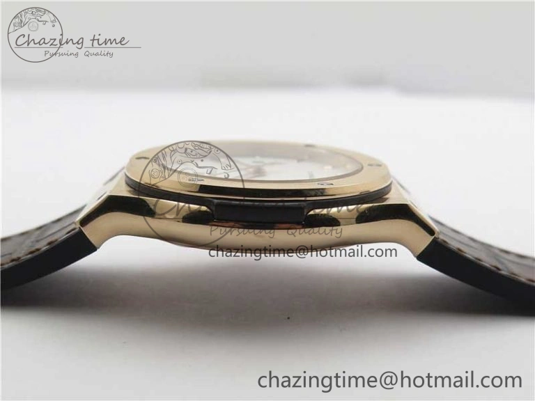 Classic Fusion 42mm RG B50 White Dial On Brown Gummy Strap A2892