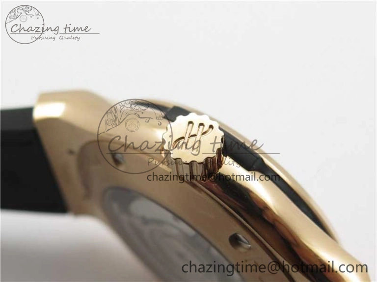 Classic Fusion 42mm RG B50 White Dial On Brown Gummy Strap A2892