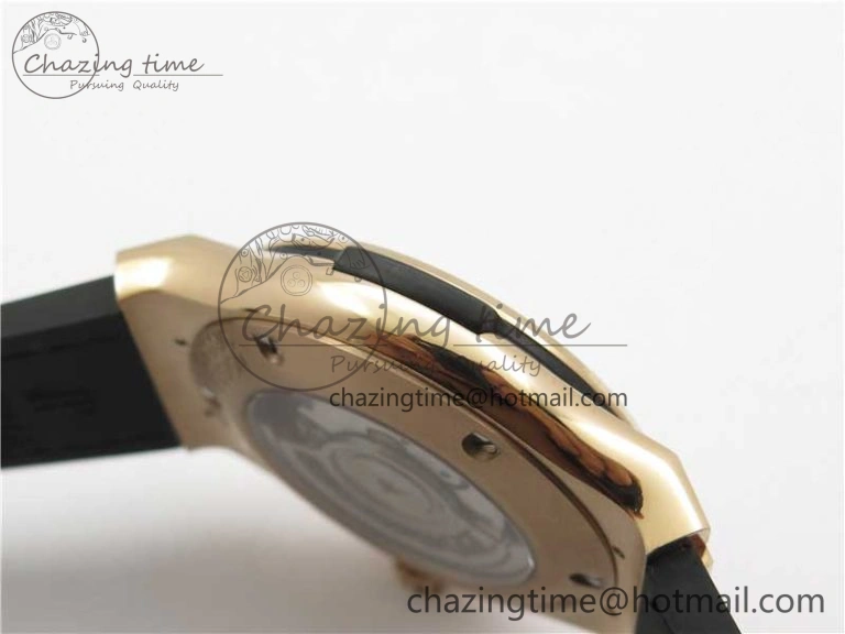 Classic Fusion 42mm RG B50 White Dial On Brown Gummy Strap A2892