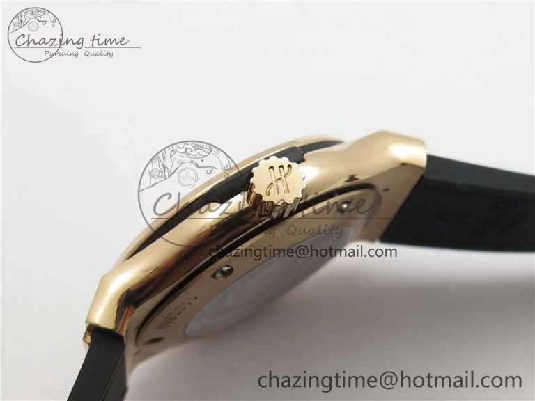 Classic Fusion 42mm RG B50 White Dial On Brown Gummy Strap A2892