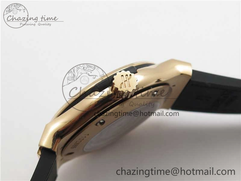 Classic Fusion 42mm RG B50 White Dial On Brown Gummy Strap A2892