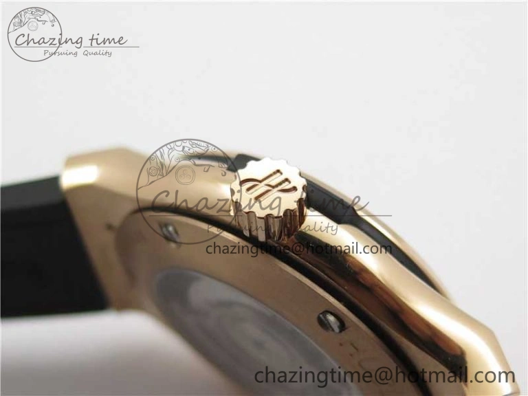 Classic Fusion 42mm RG B50 White Dial On Brown Gummy Strap A2892