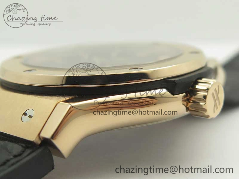 Classic Fusion 42mm RG F16 Factory 1:1 Best Edition Black Dial On Gummy Strap A2892