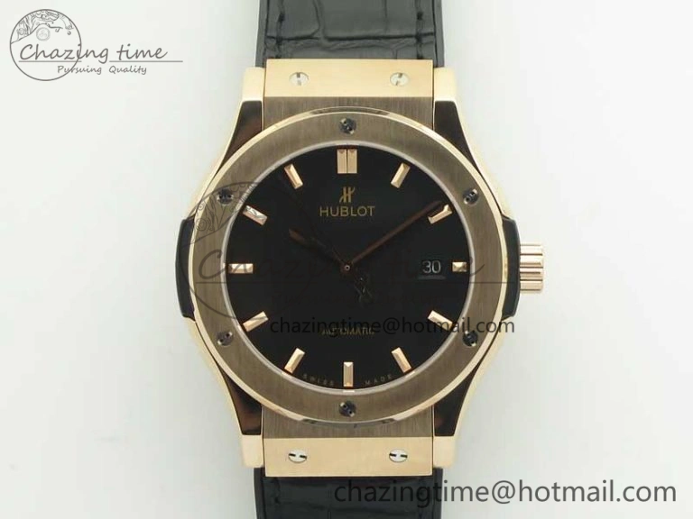 Classic Fusion 42mm RG F16 Factory 1:1 Best Edition Black Dial On Gummy Strap A2892