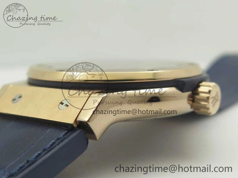 Classic Fusion 42mm RG F16 Factory 1:1 Best Edition Blue Dial On Gummy Strap A2892
