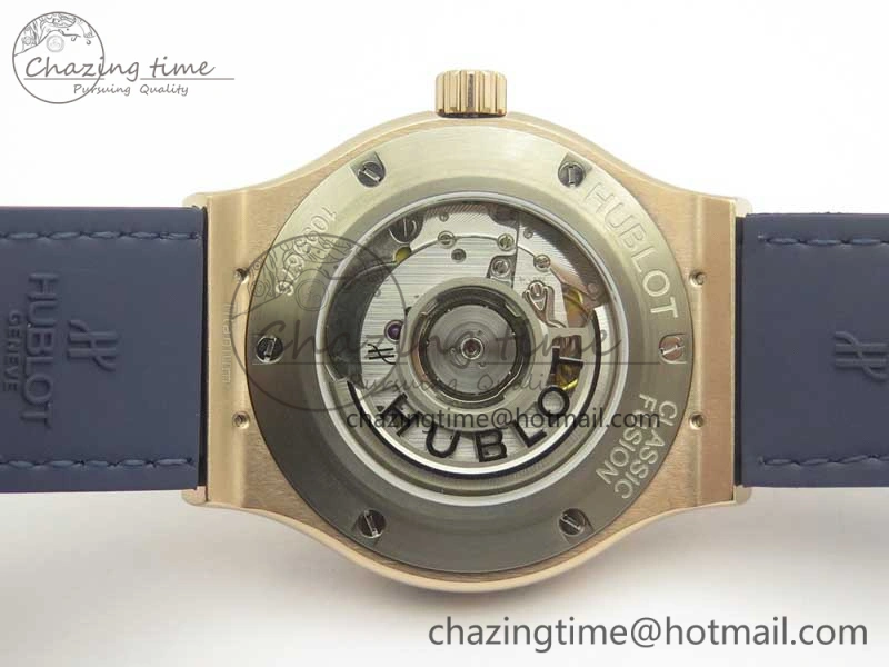 Classic Fusion 42mm RG F16 Factory 1:1 Best Edition Blue Dial On Gummy Strap A2892