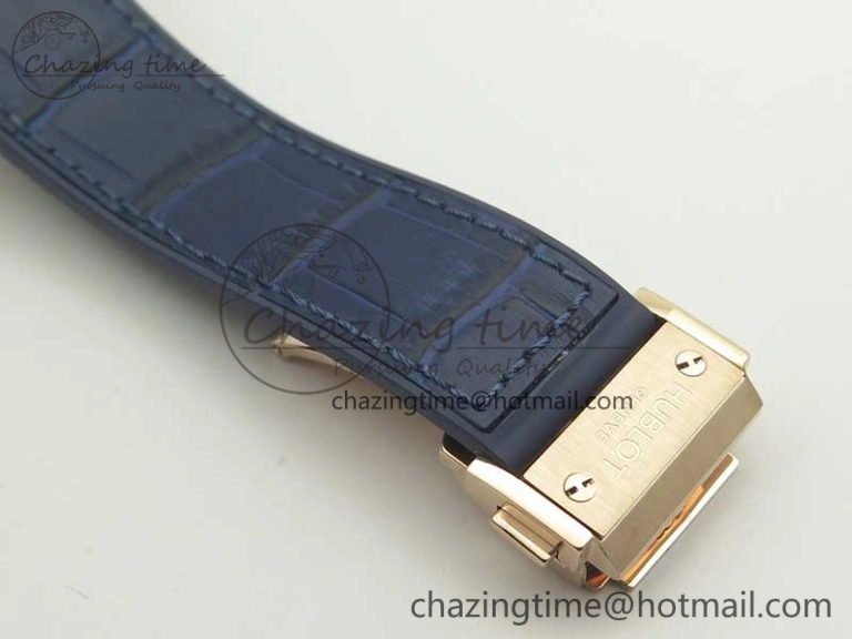 Classic Fusion 42mm RG F16 Factory 1:1 Best Edition Blue Dial On Gummy Strap A2892