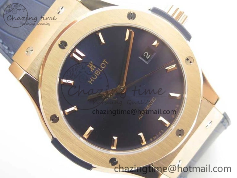 Classic Fusion 42mm RG F16 Factory 1:1 Best Edition Blue Dial On Gummy Strap A2892