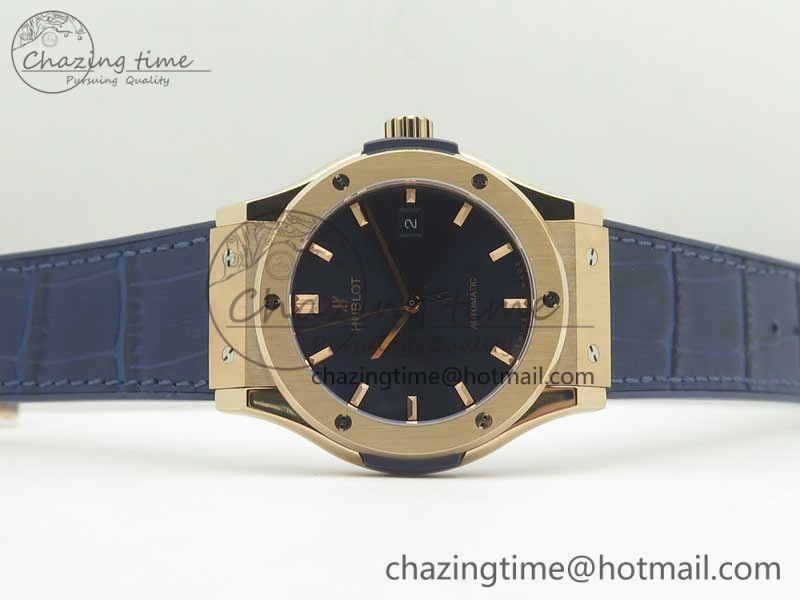 Classic Fusion 42mm RG F16 Factory 1:1 Best Edition Blue Dial On Gummy Strap A2892