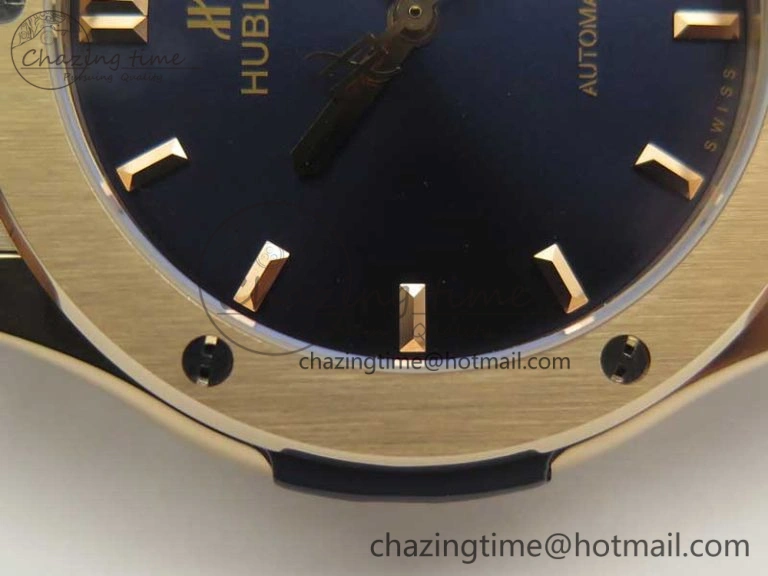 Classic Fusion 42mm RG F16 Factory 1:1 Best Edition Blue Dial On Gummy Strap A2892