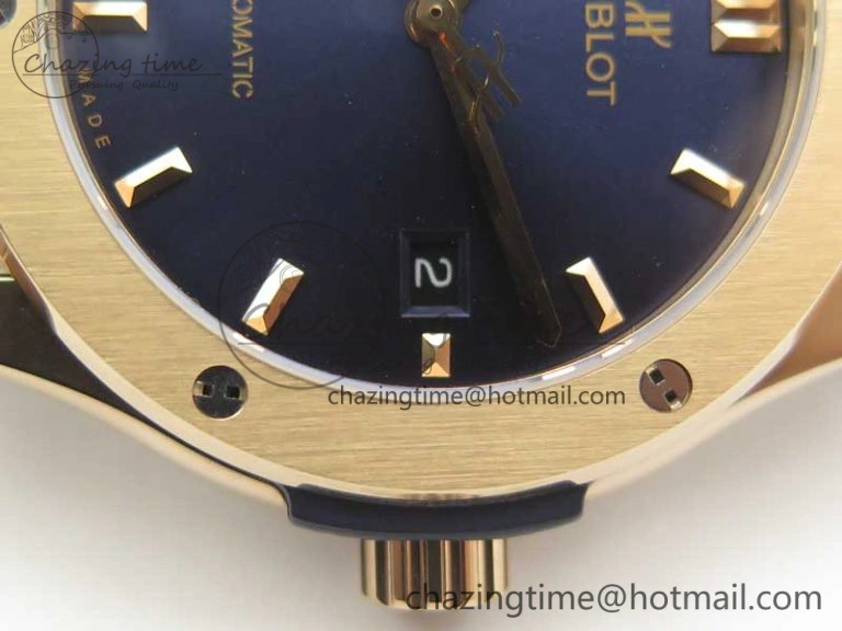 Classic Fusion 42mm RG F16 Factory 1:1 Best Edition Blue Dial On Gummy Strap A2892