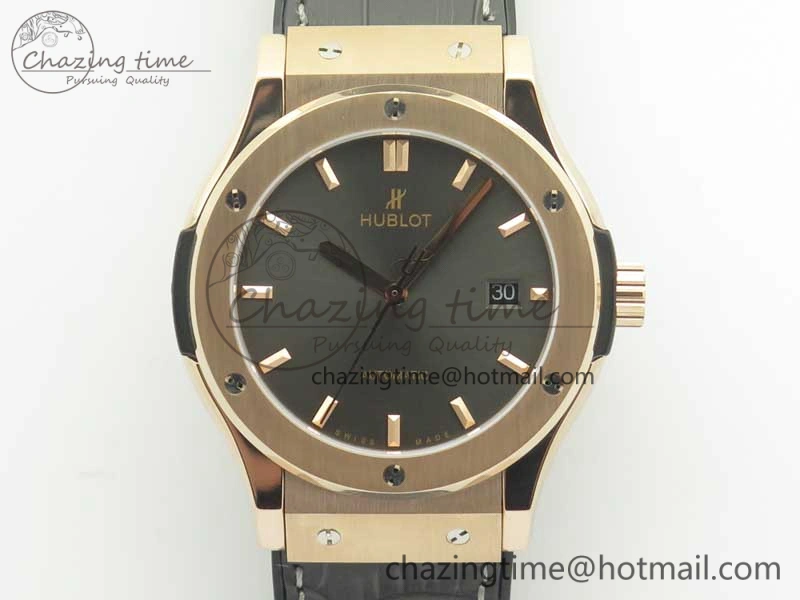 Classic Fusion 42mm RG F16 Factory 1:1 Best Edition Gray Dial On Gummy Strap A2892