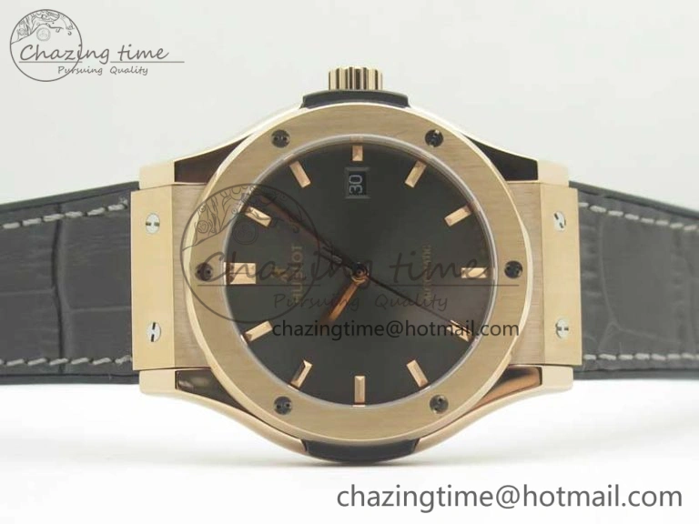 Classic Fusion 42mm RG F16 Factory 1:1 Best Edition Gray Dial On Gummy Strap A2892