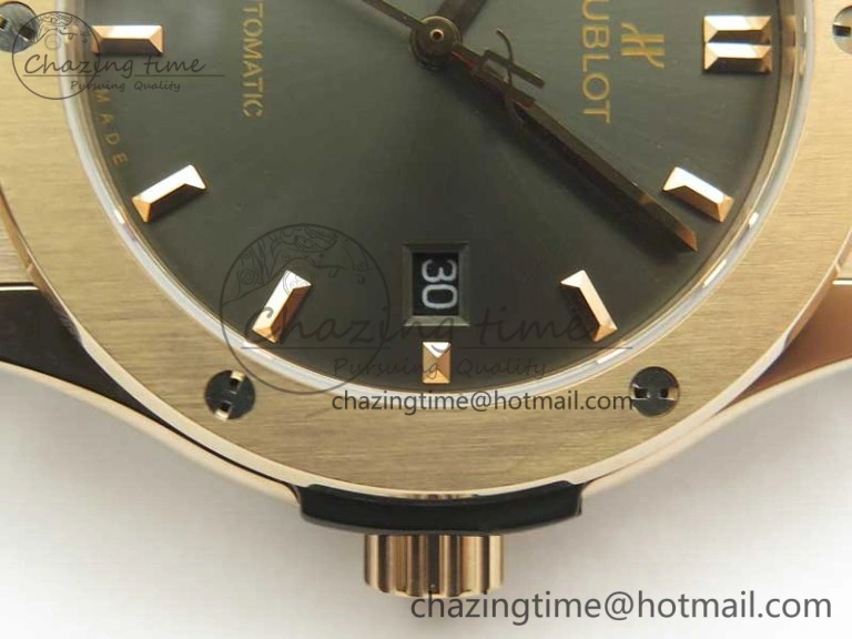 Classic Fusion 42mm RG F16 Factory 1:1 Best Edition Gray Dial On Gummy Strap A2892