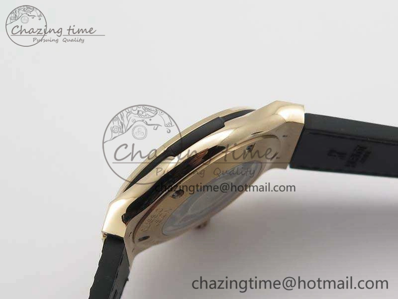 Classic Fusion 42mm RG JJF 1:1 Best Edition Black Dial On Gummy Strap A2892