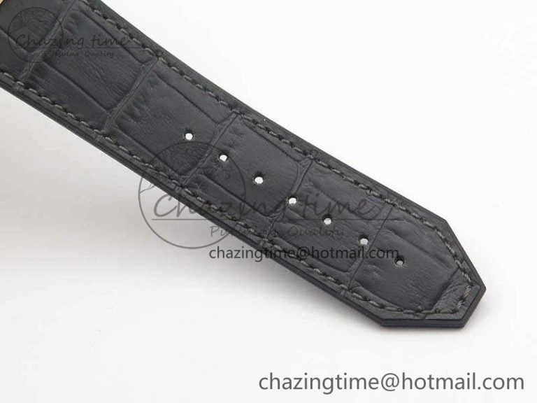 Classic Fusion 42mm RG JJF 1:1 Best Edition Black Dial On Gummy Strap A2892