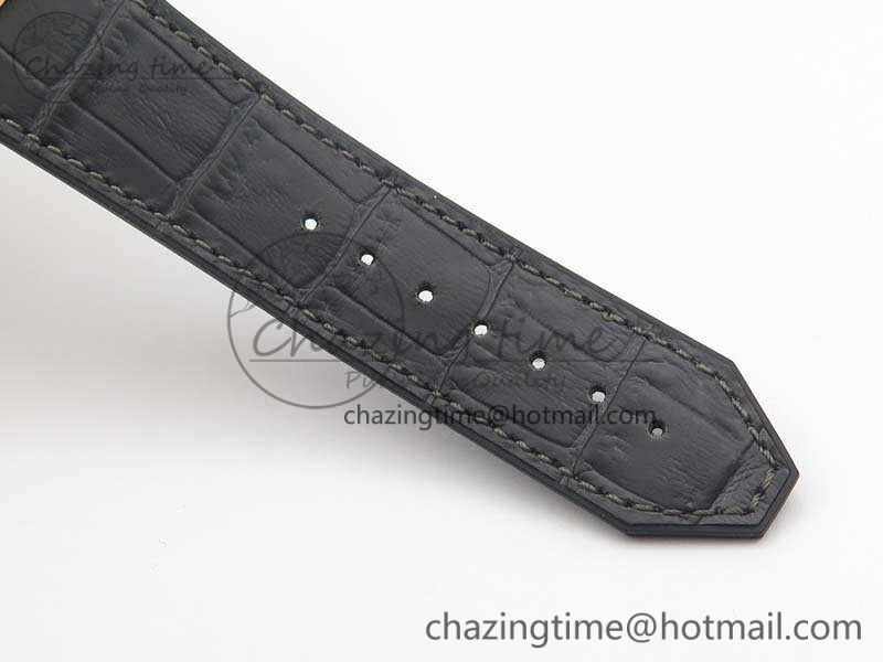 Classic Fusion 42mm RG JJF 1:1 Best Edition Black Dial On Gummy Strap A2892