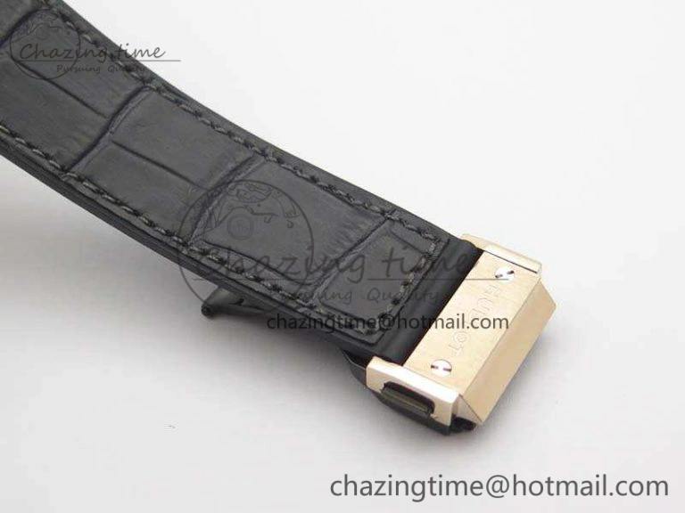 Classic Fusion 42mm RG JJF 1:1 Best Edition Black Dial On Gummy Strap A2892