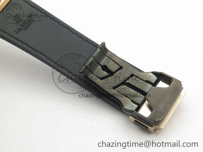 Classic Fusion 42mm RG JJF 1:1 Best Edition Black Dial On Gummy Strap A2892