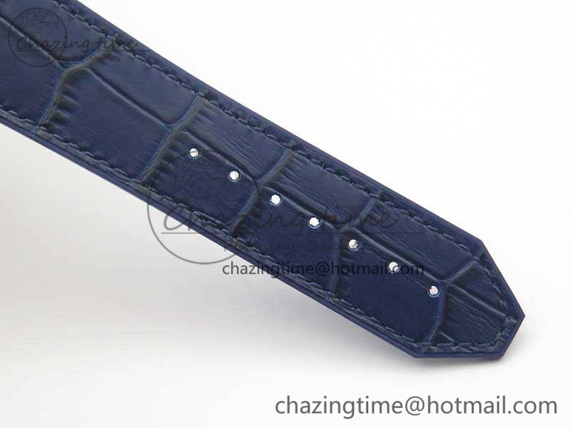 Classic Fusion 42mm RG JJF 1:1 Best Edition Blue Dial On Gummy Strap A2892