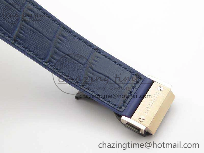 Classic Fusion 42mm RG JJF 1:1 Best Edition Blue Dial On Gummy Strap A2892