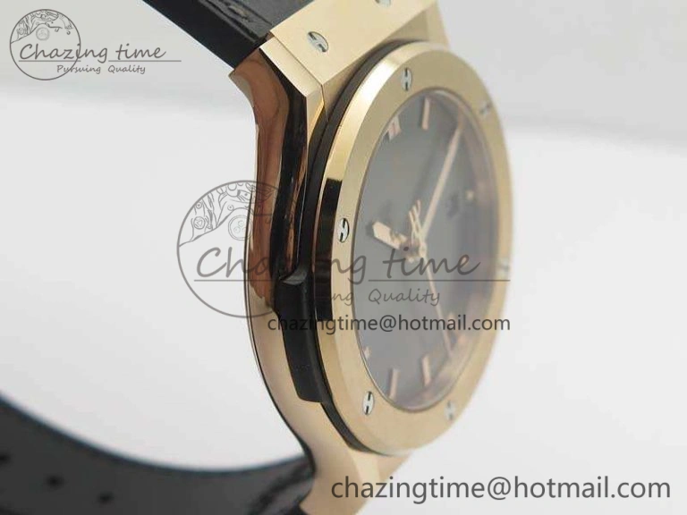 Classic Fusion 42mm RG JJF 1:1 Best Edition Gray Dial On Gummy Strap A2892