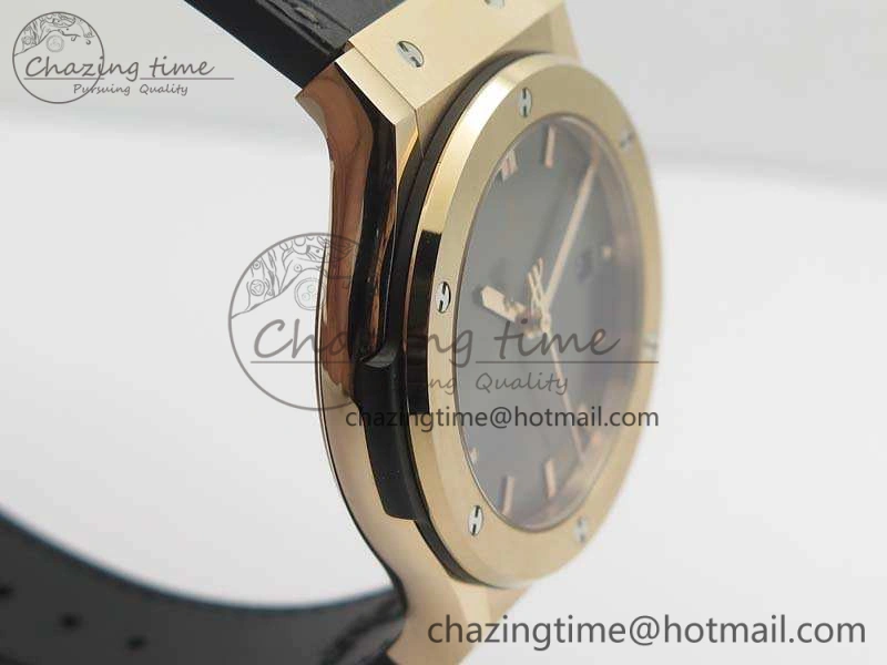 Classic Fusion 42mm RG JJF 1:1 Best Edition Gray Dial On Gummy Strap A2892
