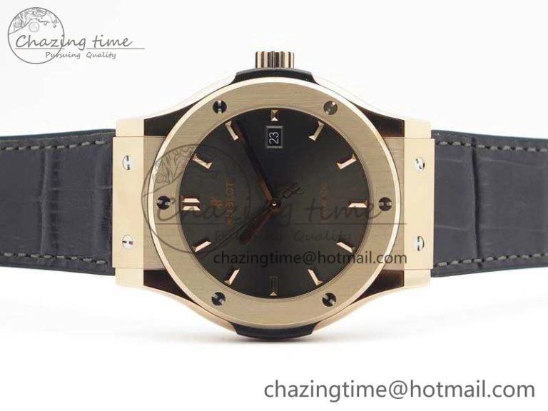 Classic Fusion 42mm RG JJF 1:1 Best Edition Gray Dial On Gummy Strap A2892