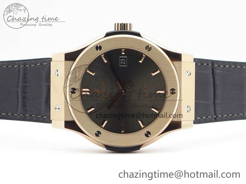 Classic Fusion 42mm RG JJF 1:1 Best Edition Gray Dial On Gummy Strap A2892