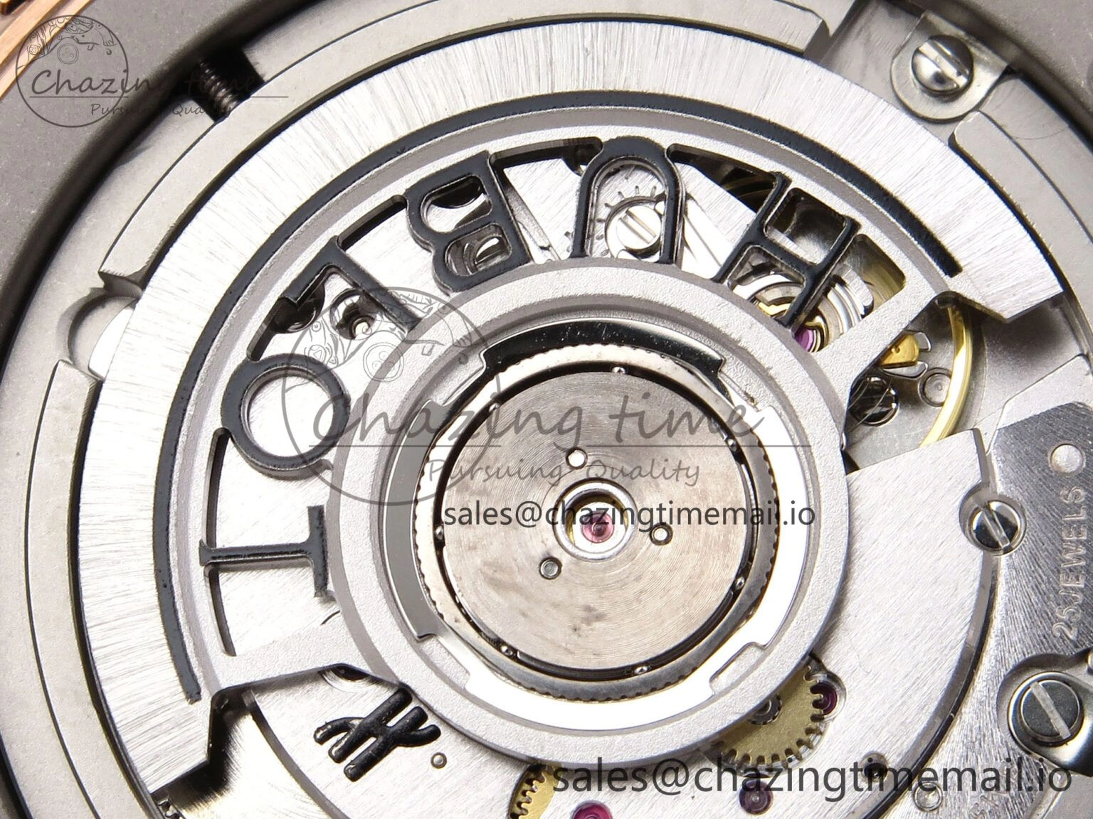 Classic Fusion 42mm RG JJF 1:1 Best Edition Gray Dial on Black Gummy Leather Strap
