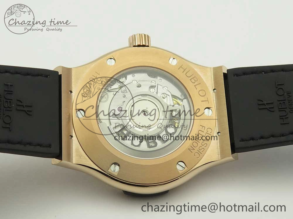Classic Fusion 42mm RG JJF 1:1 Best Edition Green Dial on Green Gummy Strap A2892