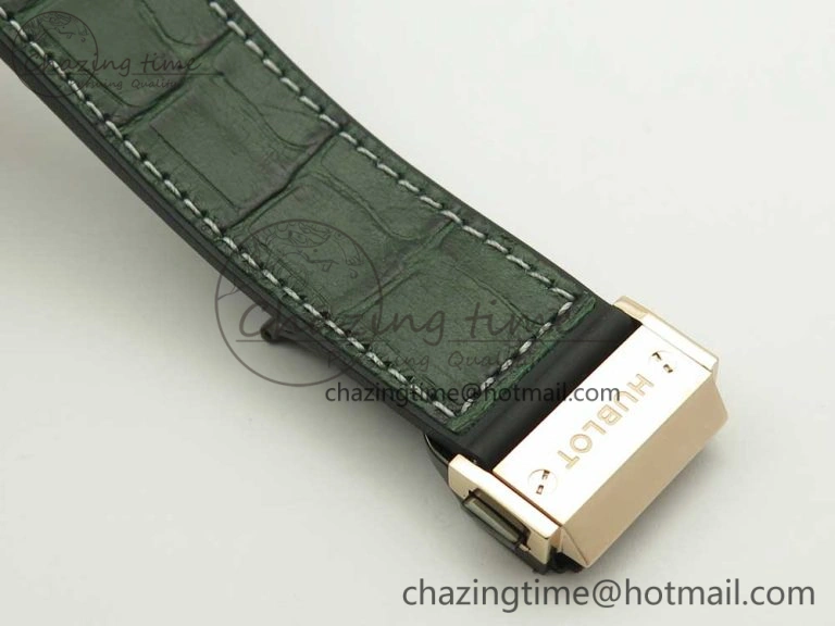 Classic Fusion 42mm RG JJF 1:1 Best Edition Green Dial on Green Gummy Strap A2892