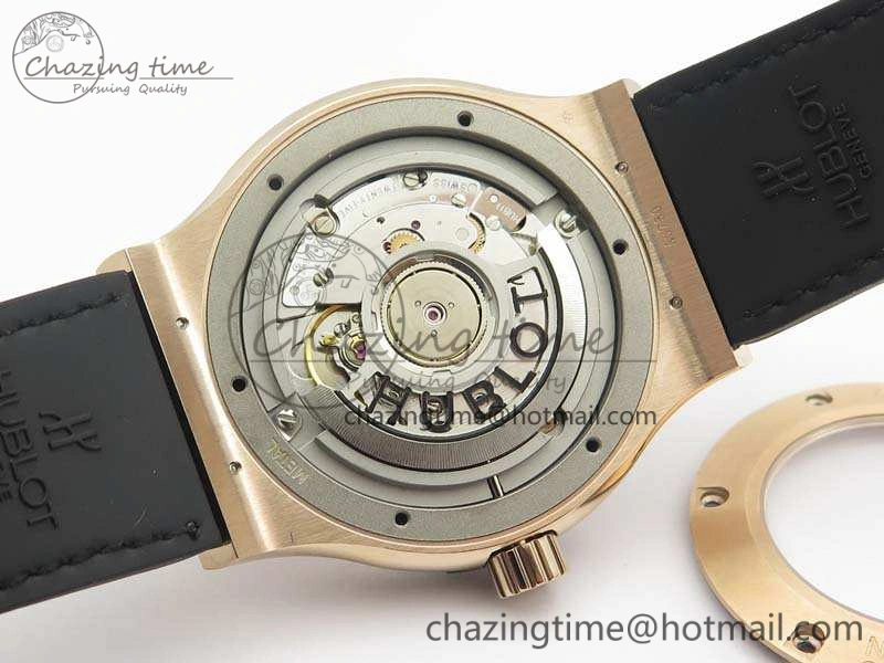 Classic Fusion 42mm RG JJF 1:1 Best Edition White Dial On Gummy Strap A2892