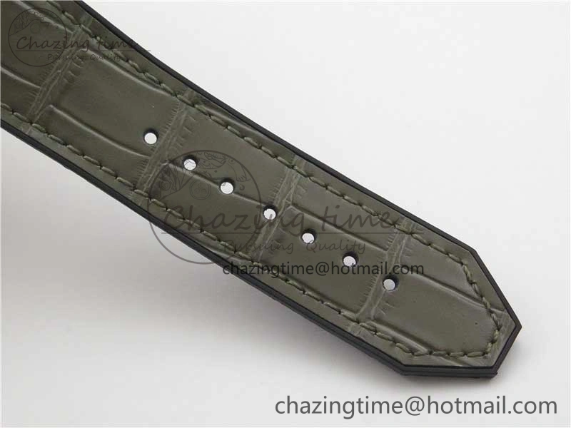 Classic Fusion 42mm RG Paved Diamonds Case Bezel B50F Gray Dial On Gummy Strap A2892