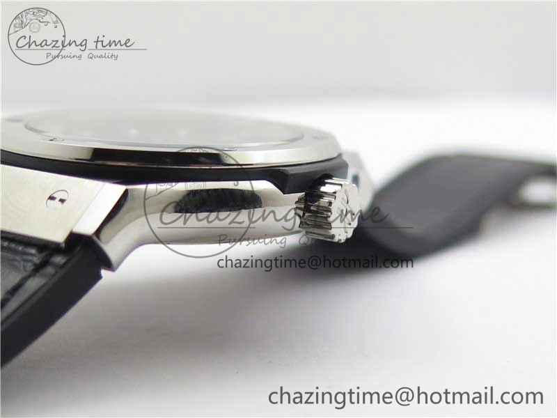 Classic Fusion 42mm SS B50 Black Dial On Black Gummy Strap A2892