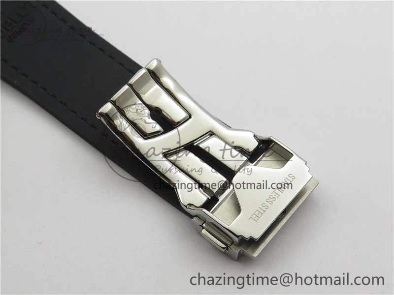 Classic Fusion 42mm SS B50 Black Dial On Black Gummy Strap A2892