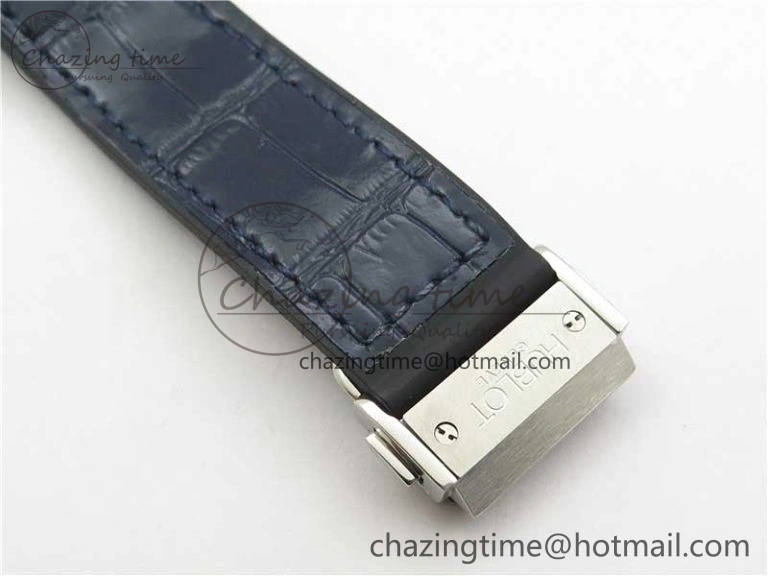 Classic Fusion 42mm SS B50 Blue Dial On Blue Gummy Strap A2892
