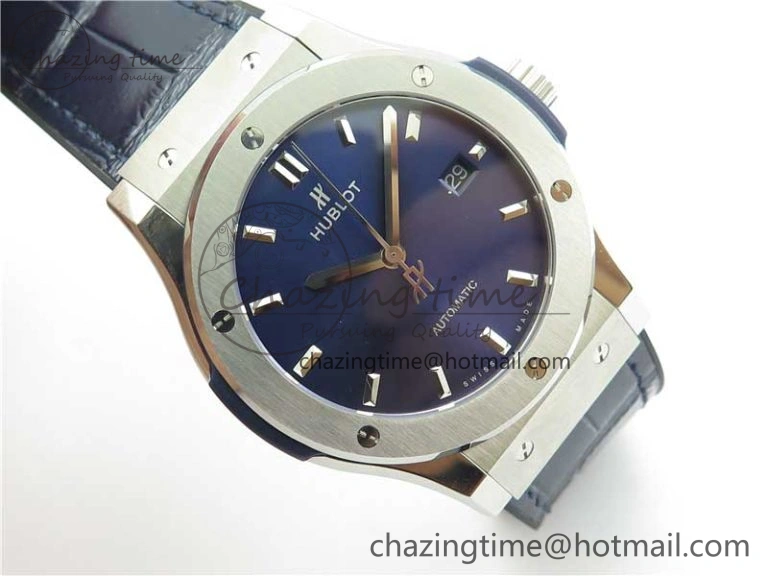 Classic Fusion 42mm SS B50 Blue Dial On Blue Gummy Strap A2892