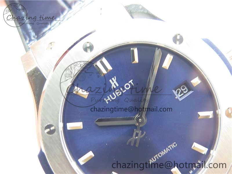 Classic Fusion 42mm SS B50 Blue Dial On Blue Gummy Strap A2892