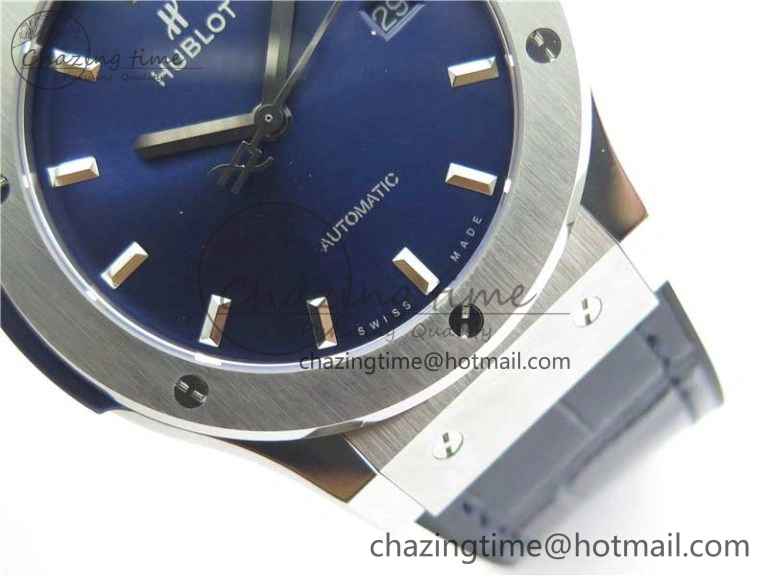 Classic Fusion 42mm SS B50 Blue Dial On Blue Gummy Strap A2892