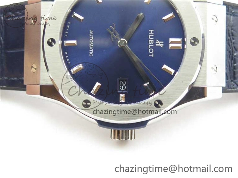 Classic Fusion 42mm SS B50 Blue Dial On Blue Gummy Strap A2892